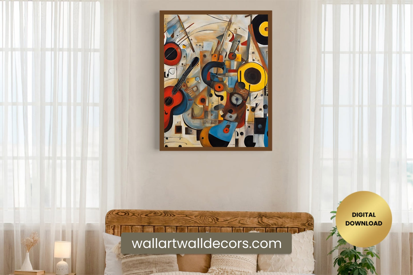 Beautiful Painting Modern Abstract Wall Art Colorful Music Painting