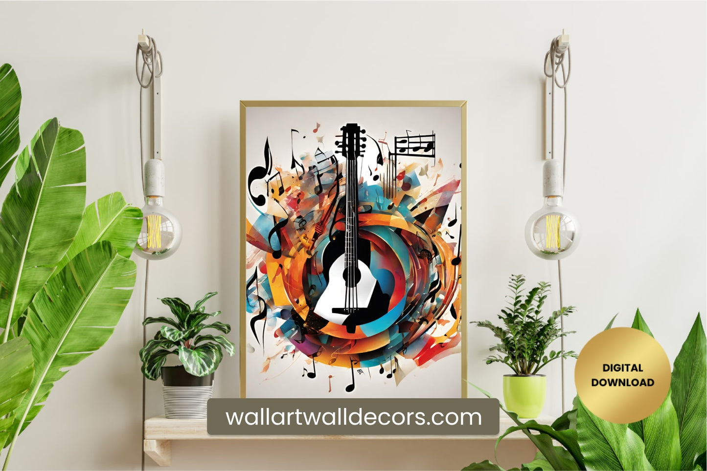 Modern Abstract Painting For Musician Musical Wall Art Decor