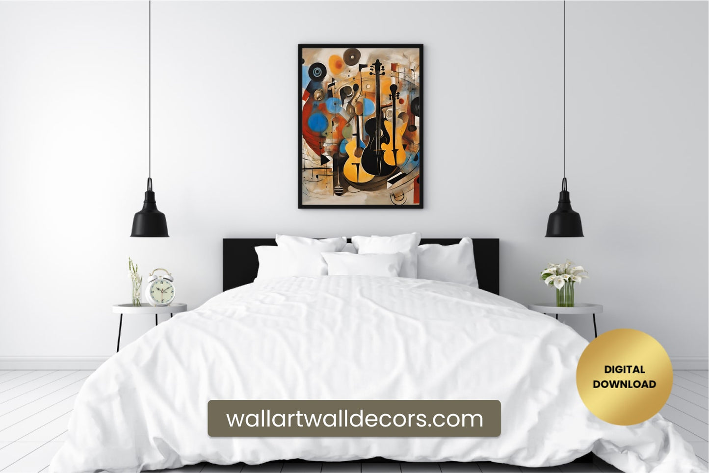 Musical Painting Modern Abstract Wall Art Colorful Music Painting