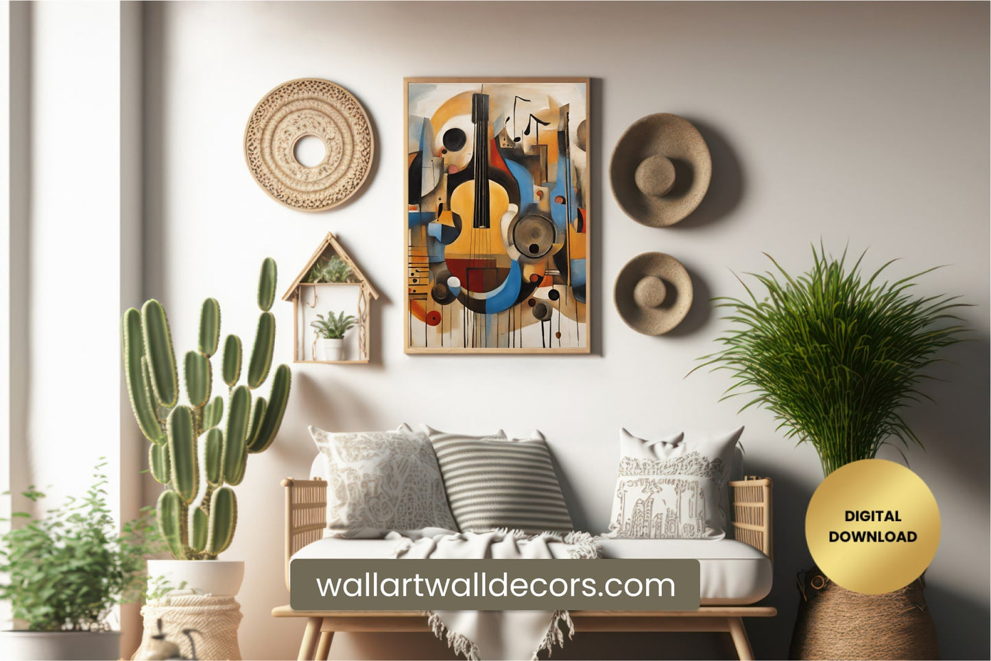 Beautiful Musical Painting Modern Abstract Wall Art Colorful Musical Poster