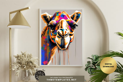 Camel Poster Download - Large Animal Wall Art - Big Size Camel Painting for Creative Spaces