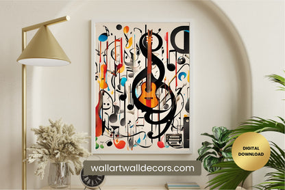 Musical Instrument Painting Musical Wall Hanging Art Poster