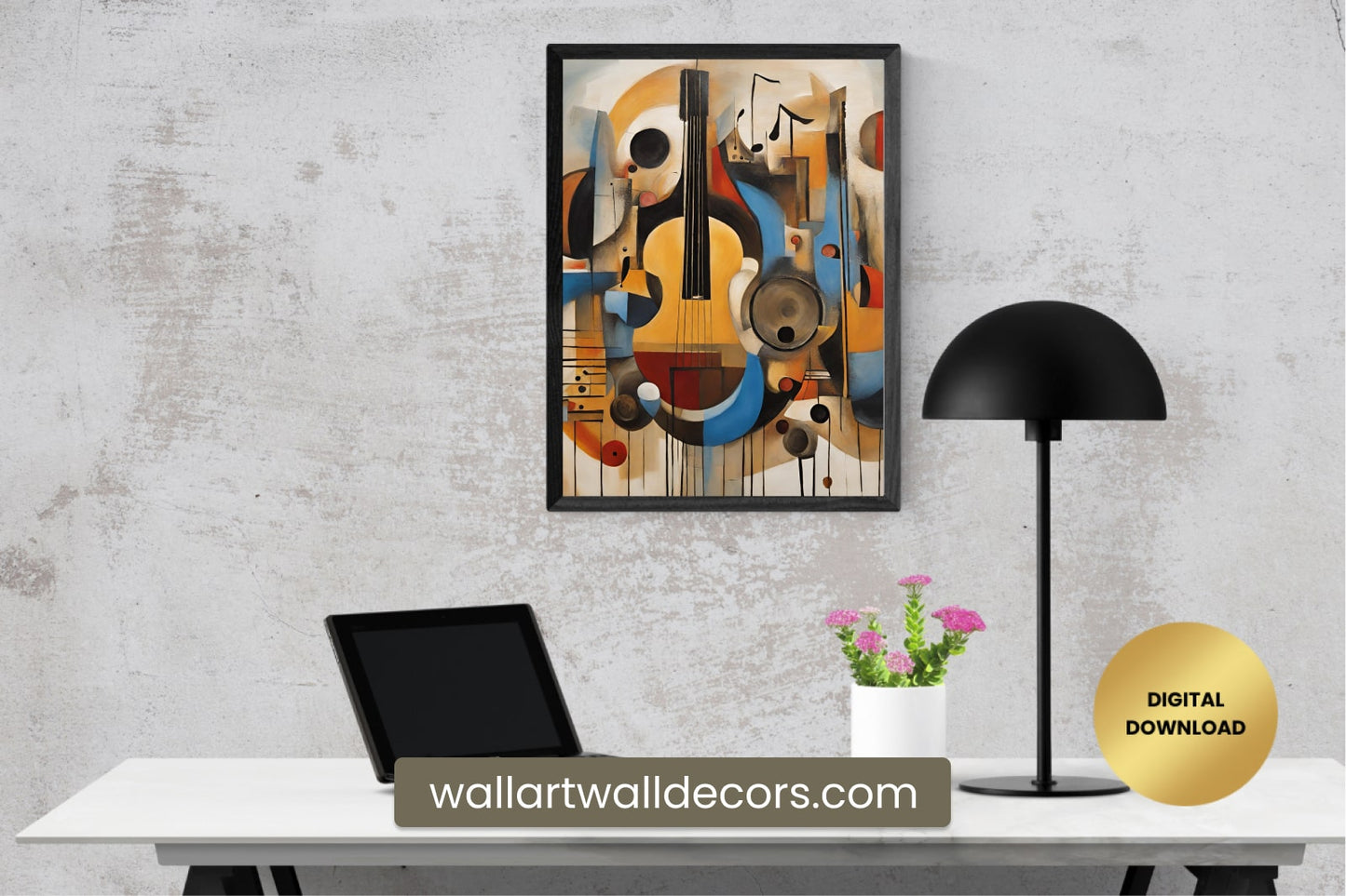 Beautiful Musical Painting Modern Abstract Wall Art Colorful Musical Poster